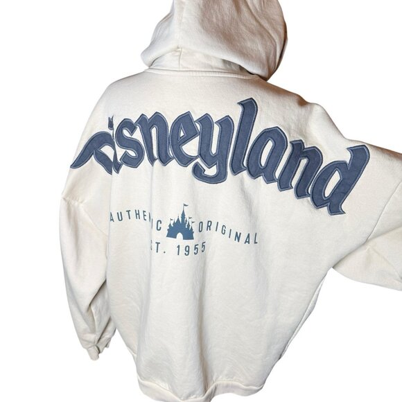 Disney Parks  DISNEYLAND Logo Zip Hoodie Beige Adult Size XL - Picture 3 of 7